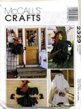 McCall's Crafts, Halloween Decorations, Tree Witch, House Witch, Ghost Greeter, Door Cat and Cat and Pumpkin Ornaments Sewing Pattern # 2329