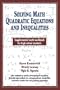 Solving Math Quadratic Equations and Inequalities