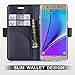 Galaxy Note 7 Case, Note 7 Case, FYY [RFID Blocking wallet] [Genuine Leather] 100% Handmade Wallet Case Credit Card Protector for Galaxy Note 7 Black
