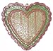 3" Pink and Green Pastel Colored Heart Christmas Ornament