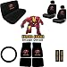 Search : 15pc Iron Man Marvel Comics Superhero Low Back Seat Covers with Head Rest Covers, Bench Cover and Steering Wheel Cover with Shoulder Pads and Floor Mats Licensed and Rare Product