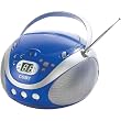 Coby CX-CD241 Portable CD Player with AM/FM Stereo Tuner, Blue