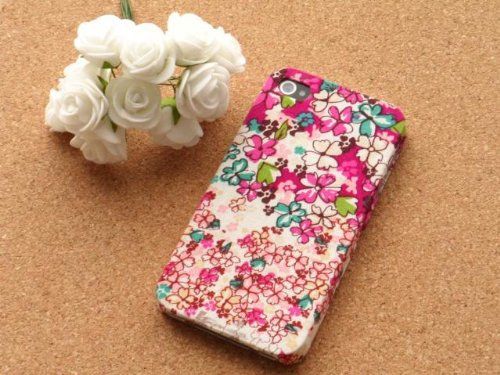 iphone5ケース★ファブリック★花柄④