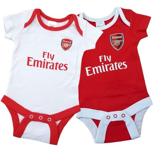 Arsenal FC Authentic EPL Baby Onesies 2 Pack 15/16