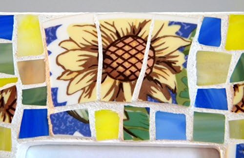 Sunflower Mosaic Picture Frame - China Tiles and Stained Glass