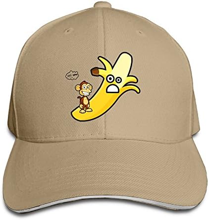 PANDO Monkey Like Banna Sandwich Adjustable Chapeau Unisex Chapeau Natural
