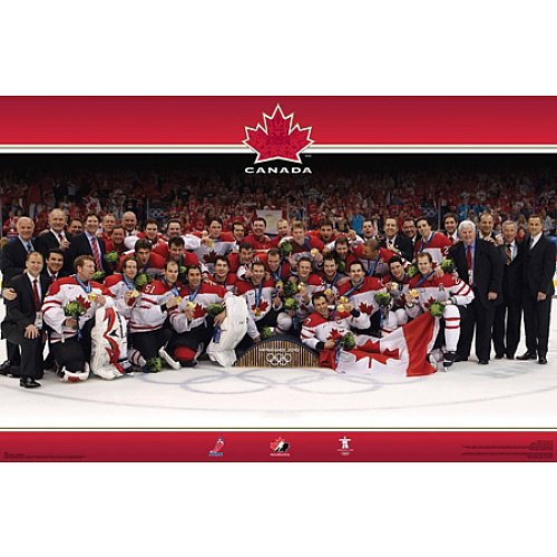 Frameworth Team Canada 2010 Iihf Olympics Gold Medal 16X20 Plaque