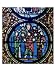 The Ark of the Covenant Window, Detail of God with the Church and the Synagogue, 12th Century Art Giclee Poster Print, 18x24