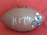 New England Patriots Jerod Mayo Autographed Custom NFL Photo Football, Proof Photo of Jerod Signing for Us.