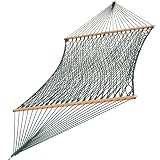 Outdoor Living : Polyester Rope Hammock- Green