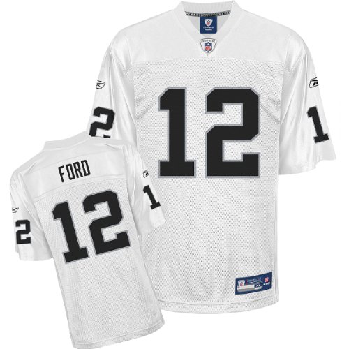 Reebok Oakland Raiders Jacoby Ford Replica White Jersey Medium