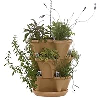 Mini-Garden Stacker- Stackable/Hangable All Season Planter- Indoor/Outdoor Stacking Flower Pot- Great Gardening Gift Idea For A Gardener.