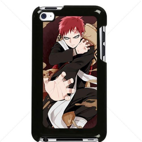 Naruto Sasuke Manga Anime Comic Gaara Apple iPod Touch iTouch 4th Generation Hard Plastic Black or White cases (Black)