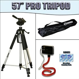 Deluxe Pro 57 Camera Tripod with Carrying Case For The Sony MHS-CM5, PM5 Bloggie... by Deluxe