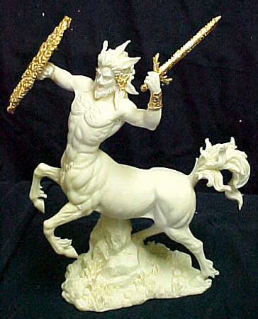 Greek Centaur Gilt Statue Sculpture Man/Horse Chiron