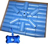 700 Pet Waste Bags, Dog Waste Bags, Bulk Poop Bags on a roll, Clean up poop bag refills - (Color: Blue) + FREE Bone Dispenser, by Pet Supply City LLC