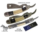 ZEVA CUSTOM HAND MADE DAMASCUS STEEL STRAIGHT RAZOR / KNIFE