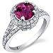 Majestic Sensation 1.75 Carats Ruby Ring in Sterling Silver Size 5 to 9