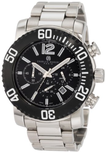 Charles-Hubert, Paris Men's 3855-B Premium Collection Stainless Steel Chronograph Watch