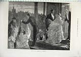1873 ANTIQUE FINE ART MEN WOMEN ROMANCE PARTY BREWTNALL