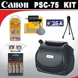 Canon PSC-75 Deluxe Soft Case for S5 IS, S3 IS, S2 IS, S1 IS & G6 Digital Cameras + DB ROTH Accessory Kit