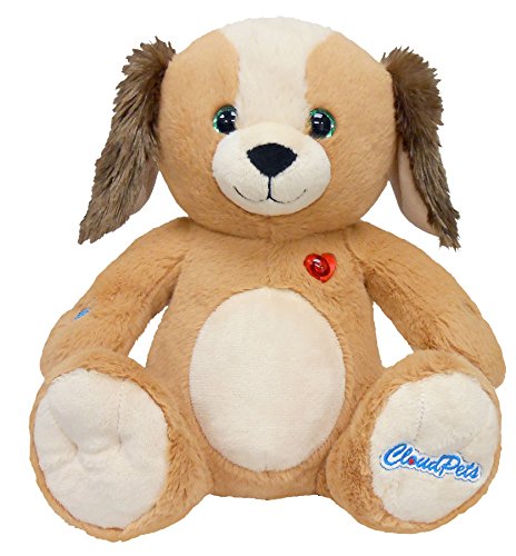 CloudPets 12in Talking Puppy - The Adorable, Huggable Pet to Keep in Touch Through the Cloud, Recordable Stuffed Animal