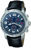 Gucci Men`s YA126223 G Timeless Chronograph Blue Dial Black Leather Watch
