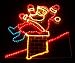 Weihnachtsmann auf Kamin 98 x 96cm #X495360