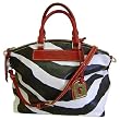 Dooney & Bourke Zebra Red Satchel Purse