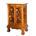 Handmade Asian Furniture - 24" Vintage Roses Storage Cabinet / Nightstand - Natural Finish