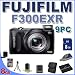 Fujifilm FinePix F300EXR Digital Point and Shoot Camera (Black) BigVALUEInc 9PC Saver Bundle!