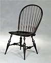 Chatham Furniture 6596S (Crackle Black) Antique Reproductions Bow Back Side Chair