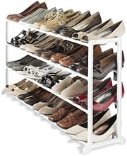 Whitmor 6780-3139-WHT White Resin 20 Pair Shoe Rack