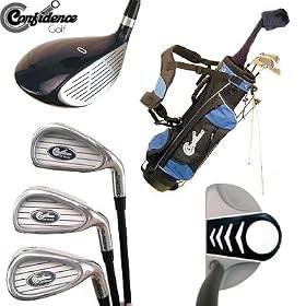 Confidence 8 pc Junior Golf Club Set w/Stand Bag Ages 8-13
