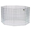 Silver 8 Panel Exercise Pen With Door - 24H x 42H