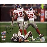 Osi Umenyiora New York Giants - Walking Away From Brady - Autorgraphed 8x10 Photograph