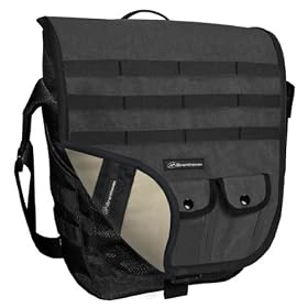 Buy Brenthaven Switch MB Canvas Macbook Messenger Bag (Black w red stripe brown) by Brenthaven