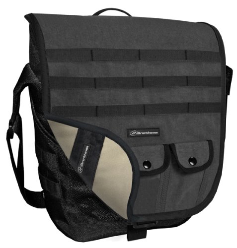 Brenthaven Switch MB Canvas Macbook Messenger Bag (Gray/Tan)