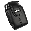 RIM BlackBerry 8700 8700c 8700g 8703e BLACK Lambskin Leather Holster Case with Swivel Belt Clip BLACK