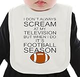 I Don't Always Scream At My Television Funny ネクタイを有する有機ビブ Medium