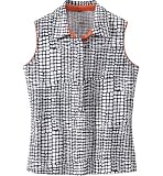 Tail Womens Sleeveless Tech Print Snap Polo