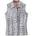 Tail Womens Sleeveless Tech Print Snap Polo