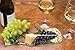 CounterArt Vista Grapes Wine Bottle Shaped 12-1/2 Inch Glass Cheese Board with Spreader Knife