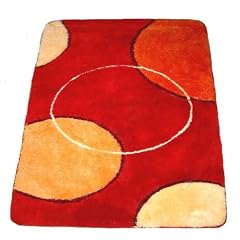 DOMOLINE Badezimmer-Garnitur Kazan (rot, 60x100, Badteppich)