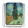 Road With Cypress And Star Italian Charms Bracelet Link