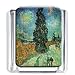 Road With Cypress And Star Italian Charms Bracelet Link