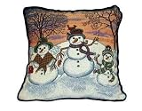 Review Simply Home  / Snowman Christmas Holiday Tapestry Toss Pillow Decoration