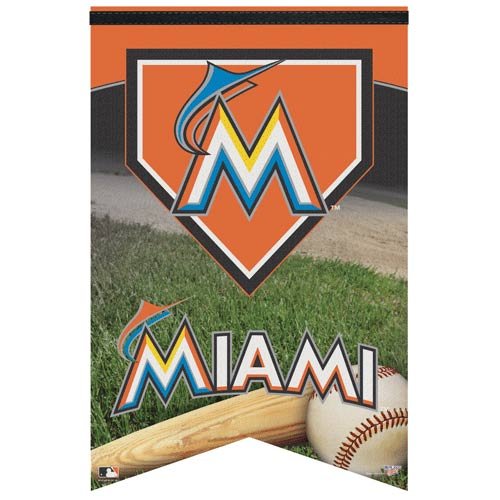 MLB Miami Marlins Premium Felt Banner 17-by-26