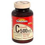 Sundown Vitamin C, 500 mg, Chewable 100 Tablets (Pack of 4)