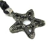 Season of the Witch Pentagram, Pewter Pendant with Corded Necklace